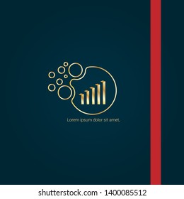 finance chart gold logo concept. Designed for your web site design, logo, app, UI. finance chart gold initial logo design. corporate identity logo. can be used for bussines company. 