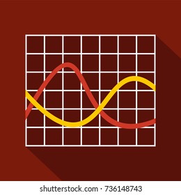 Finance chart icon. Flat illustration of chart vector icon for any web design