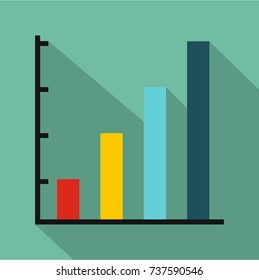 Finance chart icon. Flat illustration of chart vector icon for any web design