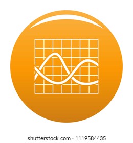 Finance chart icon. Simple illustration of chart vector icon for any any design orange