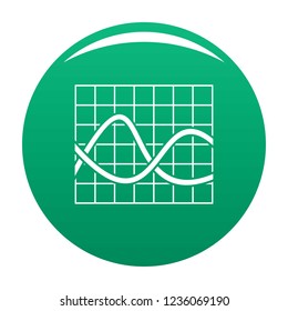 Finance chart icon. Simple illustration of chart vector icon for any any design green