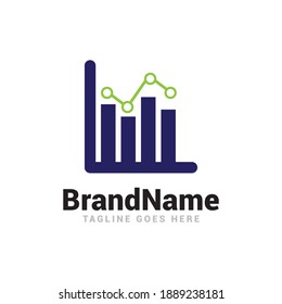 Finance chart logo icon vector template.