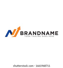 Finance chart logo template. Business finance logo design. Simple design on trendy logo.