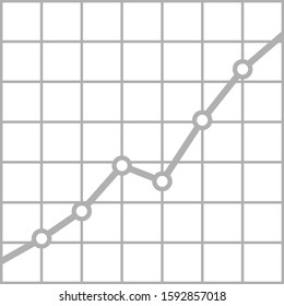 finance chart on white background simple gray monochrome icon
