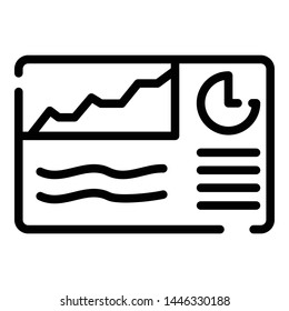 Finance chart poster icon. Outline finance chart poster vector icon for web design isolated on white background
