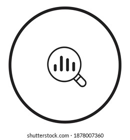 Icono plano de información de calificación de gráfico de finanzas aislado en fondo blanco
