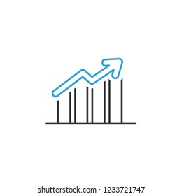 finance charts 2 colored line icon. Simple colored element illustration. charts icon outline symbol design from finance set