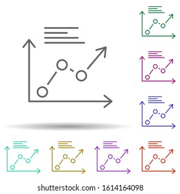 Finance charts in multi color style icon. Simple thin line, outline vector of finance icons for ui and ux, website or mobile application
