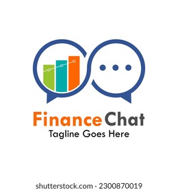 Finance chat design logo template illustration