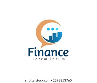 finance chat forum logo icon symbol design template illustration inspiration