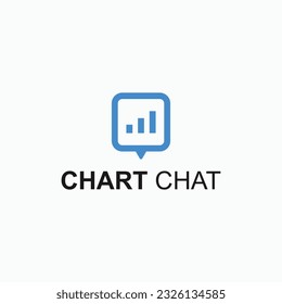 finance chat logo design vector silhouette illustration