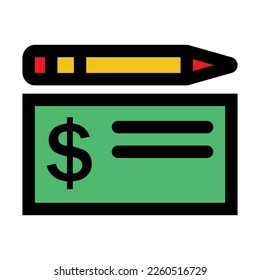 Finance check icon line isolated on white background. Black flat thin icon on modern outline style. Linear symbol and editable stroke. Simple and pixel perfect stroke vector illustration.