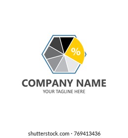 Finance company element logo abstract full colour business vector illustration