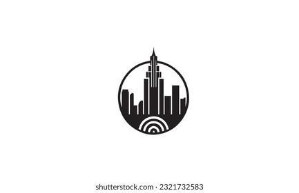 Finance company logo black simple flat icon on white background