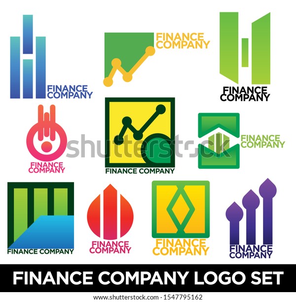 Finance Company Logo Vector Design Set Stock Vector (Royalty Free ...