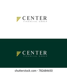Finance company vector logo. Fly brand. Corporate identity design template