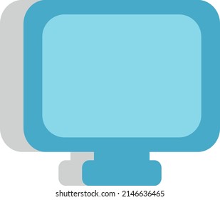 Finance computer, illustration, vector on a white background.