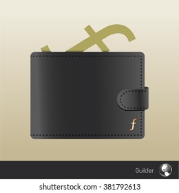 Finance concept banner,wallet with money symbol vector illustration