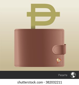 Finance concept banner,wallet with money symbol vector illustration