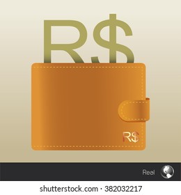 Finance concept banner,wallet with money symbol vector illustration