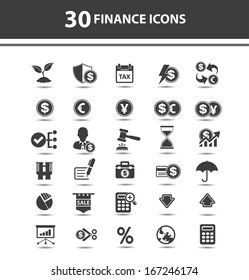 Finance concept icons,on white background,vector
