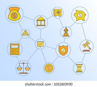 finance concept network diagram