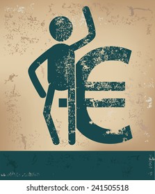 Finance concept,human resource on old background,grunge vector