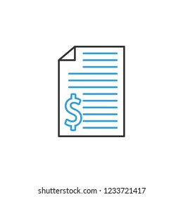finance, contract 2 colored line icon. Simple colored element illustration. contract icon outline symbol design from finance set