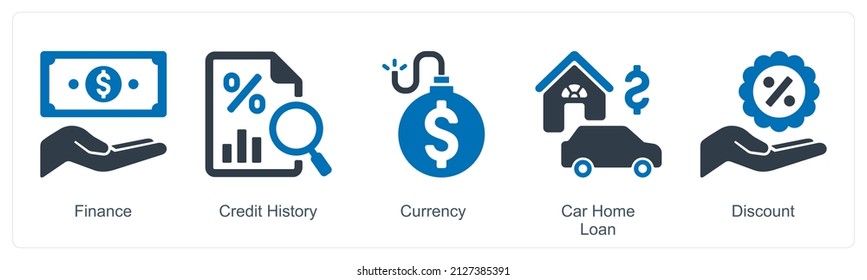 Finance And Credit History Icon Concept