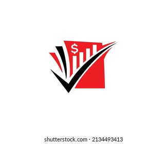 Finance Credit Repair Solutions And Tax Service Logo With Money Symbol Template Vector Icon.