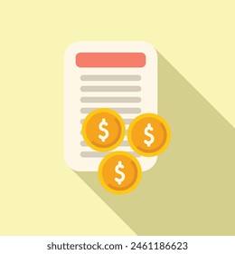 Finance credit support icon flat vector. Banking collateral. Personal finance