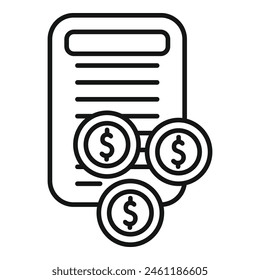 Finance credit support icon outline vector. Banking collateral. Personal finance