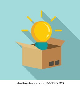 Finance crowdfunding idea icon. Flat illustration of finance crowdfunding idea vector icon for web design