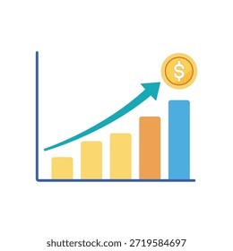 Iconos de finanzas y crecimiento de criptomonedas con billetera segura, monedas y gráficos de inversión
