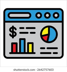 Elemento De Icono De Tablero De Finanzas Para Diseño