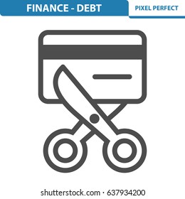 Finance - Debt Icon. Professional, pixel perfect icons optimized for both large and small resolutions. EPS 8 format. 12x size for preview.