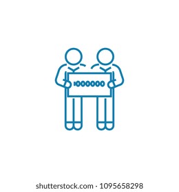 Finance department linear icon concept. Finance department line vector sign, symbol, illustration.