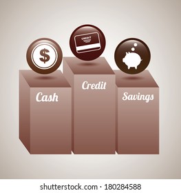 Finance design over beige  background vector illustration 