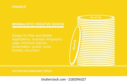 Finance Design für Web- und Mobile-Anwendungen, Business-Infografik, Seite, Broschüre, Banner, Präsentation, Poster, Cover, Booklet, Dokument. Vektor eps10