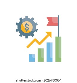 finance development vector flat icon style illustration. EPS 10 file