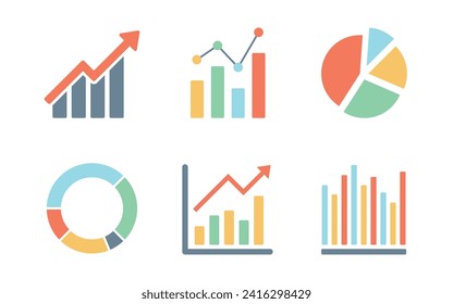 gráficos de diagrama de finanzas iconos, elementos infográficos