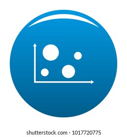 Finance diagram icon vector blue circle isolated on white background 