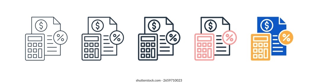 Finance different style icons set vector illustration.