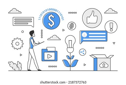 Finance Digital Currency Exchange. Online Cryptocurrency And Crypto Transaction Vector Monocolor Illustration