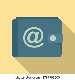 Finance digital wallet icon. Flat illustration of finance digital wallet vector icon for web design