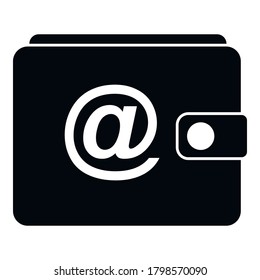 Icono de la cartera digital de financiación. Ilustración simple del icono del vector de cartera digital de finanzas para el diseño web aislado en fondo blanco
