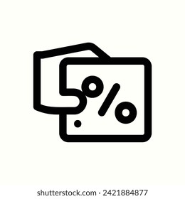 finance, discount icon, isolated icon in light background, perfect for website, blog, logo, graphic design, social media, UI, mobile app