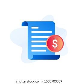 Finance document with gradient style. Perfect icon for business and presentation