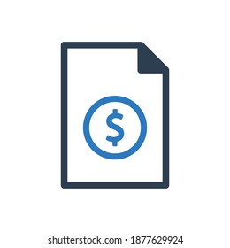 finance document icon sign symbol