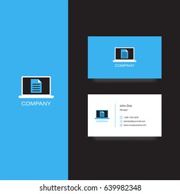 Finance Documents Company Logo Business Card Stock Vector (Royalty Free ...